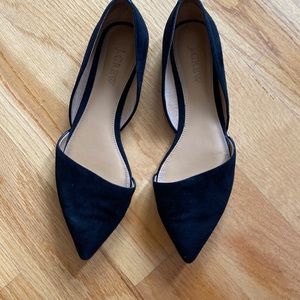 J Crew Women's Black Zoe suede d'Orsay flats